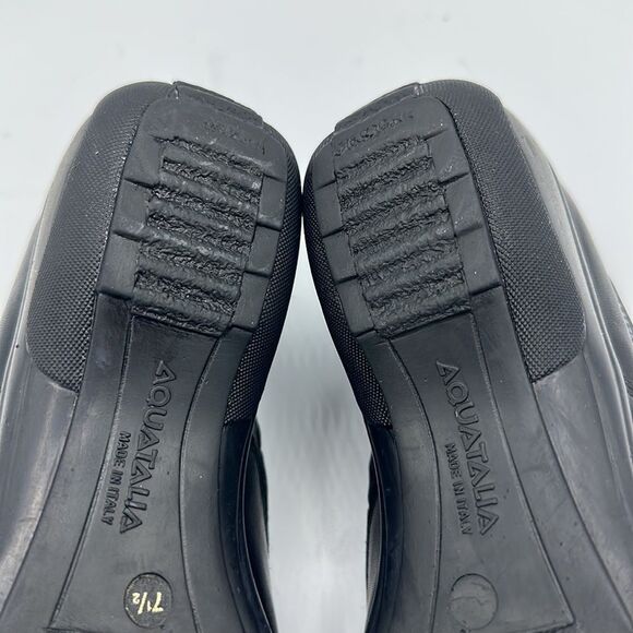 Aquatalia Shoes Size 7.5 Bootie Quilted Slip On Black - Picture 13 of 15